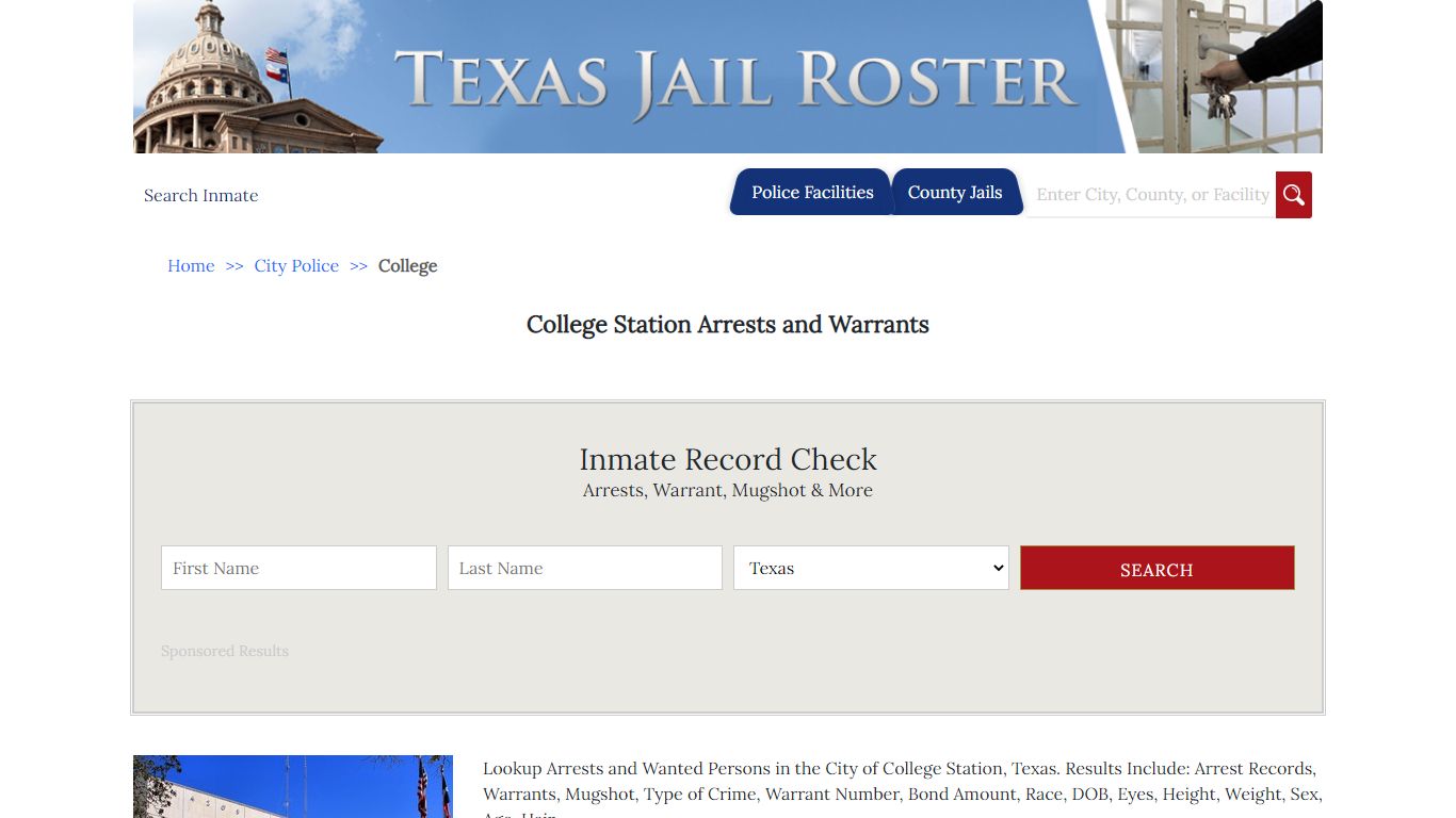 College Station Arrests and Warrants | Jail Roster Search